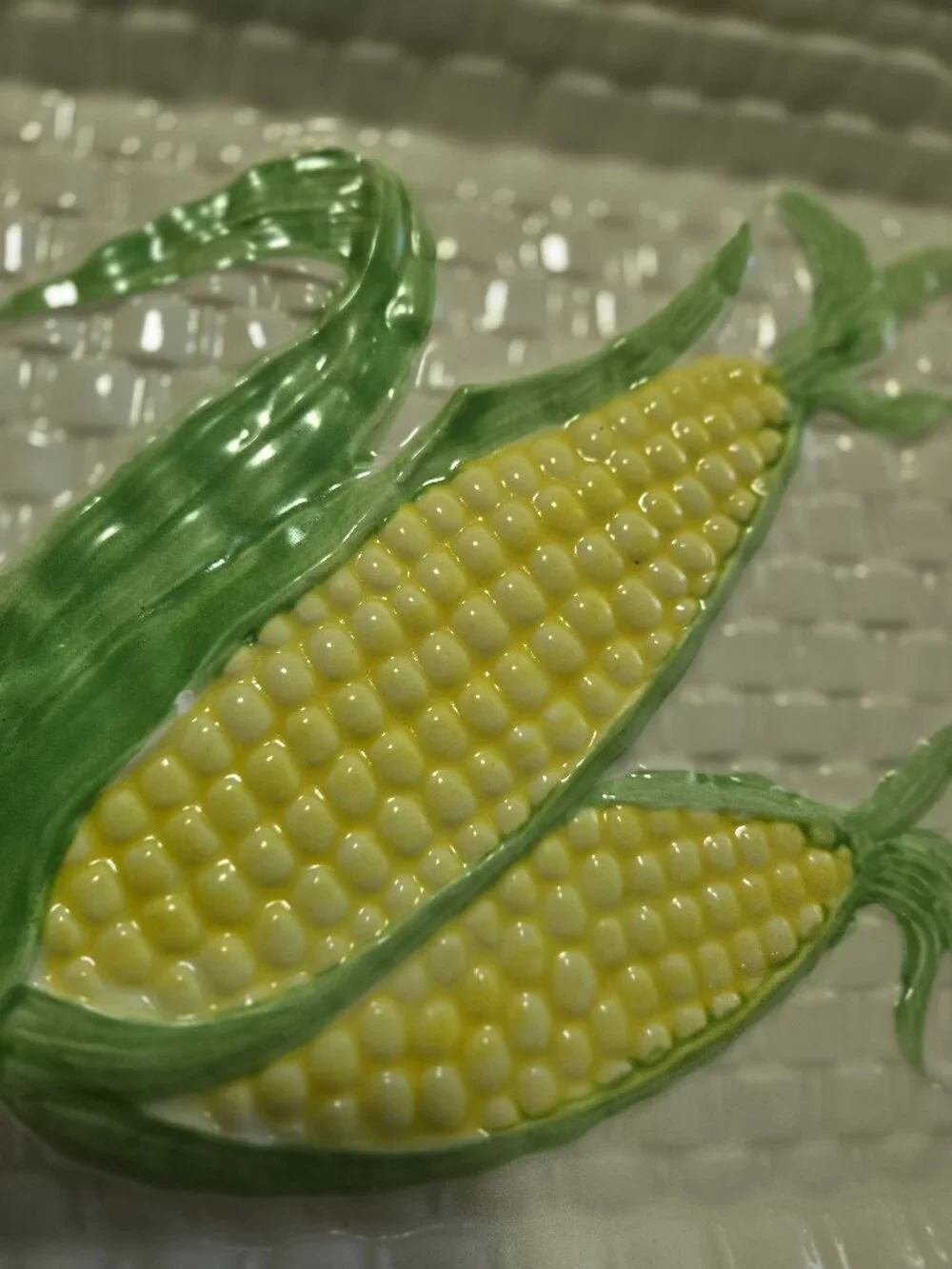 Vintage Ceramic Serving Set for Corn on the Cob